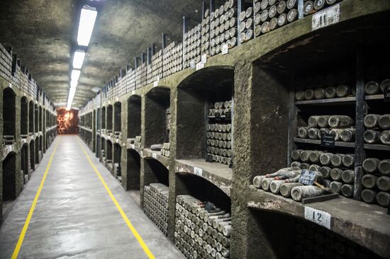 The Massandra wine-making factory in the Crimea