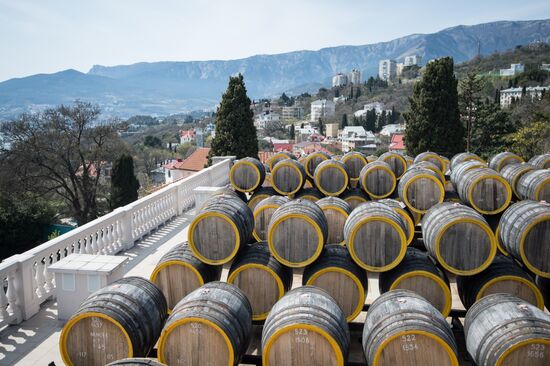 The Massandra wine-making factory in the Crimea