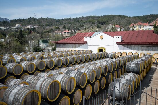 The Massandra wine-making factory in the Crimea
