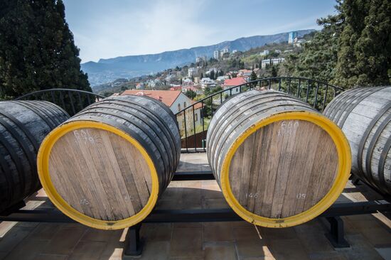 The Massandra wine-making factory in the Crimea