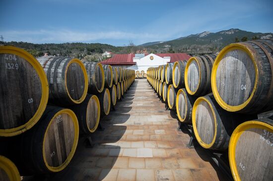 The Massandra wine-making factory in the Crimea