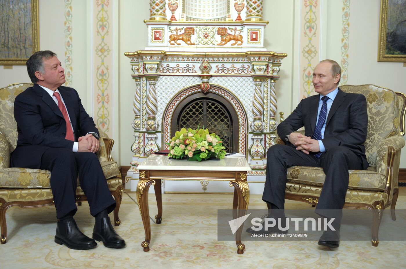 Vladimir Putin meets with King Abdullah II of Jordan