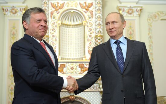 Vladimir Putin meets with King Abdullah II of Jordan