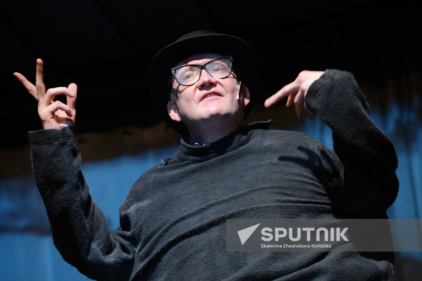 Dress rehearsal of play Tagansky Front