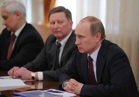 Vladimir Putin condcuts meeting on import substitution over threatened shipments from Ukraine