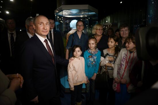 Vladimir Putin visits Memorial Museum of Cosmonautics