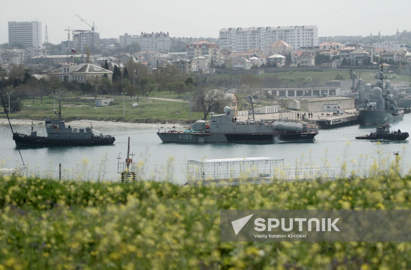 Ukraine's missile boat "Priluki" and tanker "Fastov" leave Sevastopol