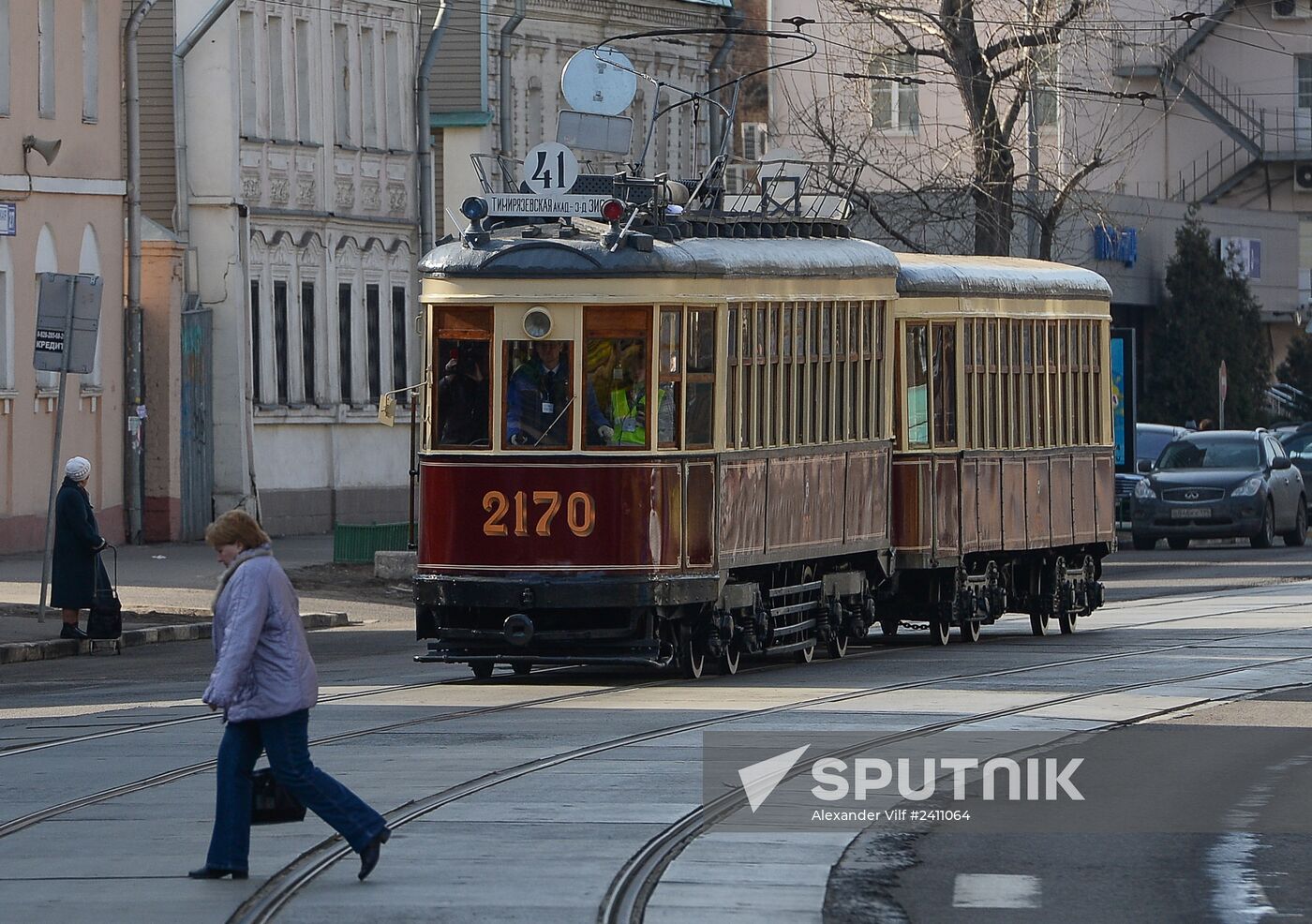 Tram parade on 115th anniversary of Moscow tram