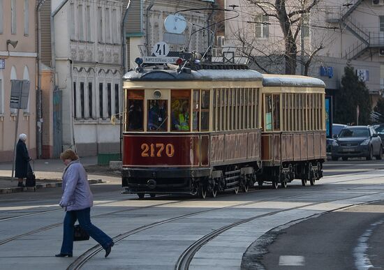 Tram parade on 115th anniversary of Moscow tram