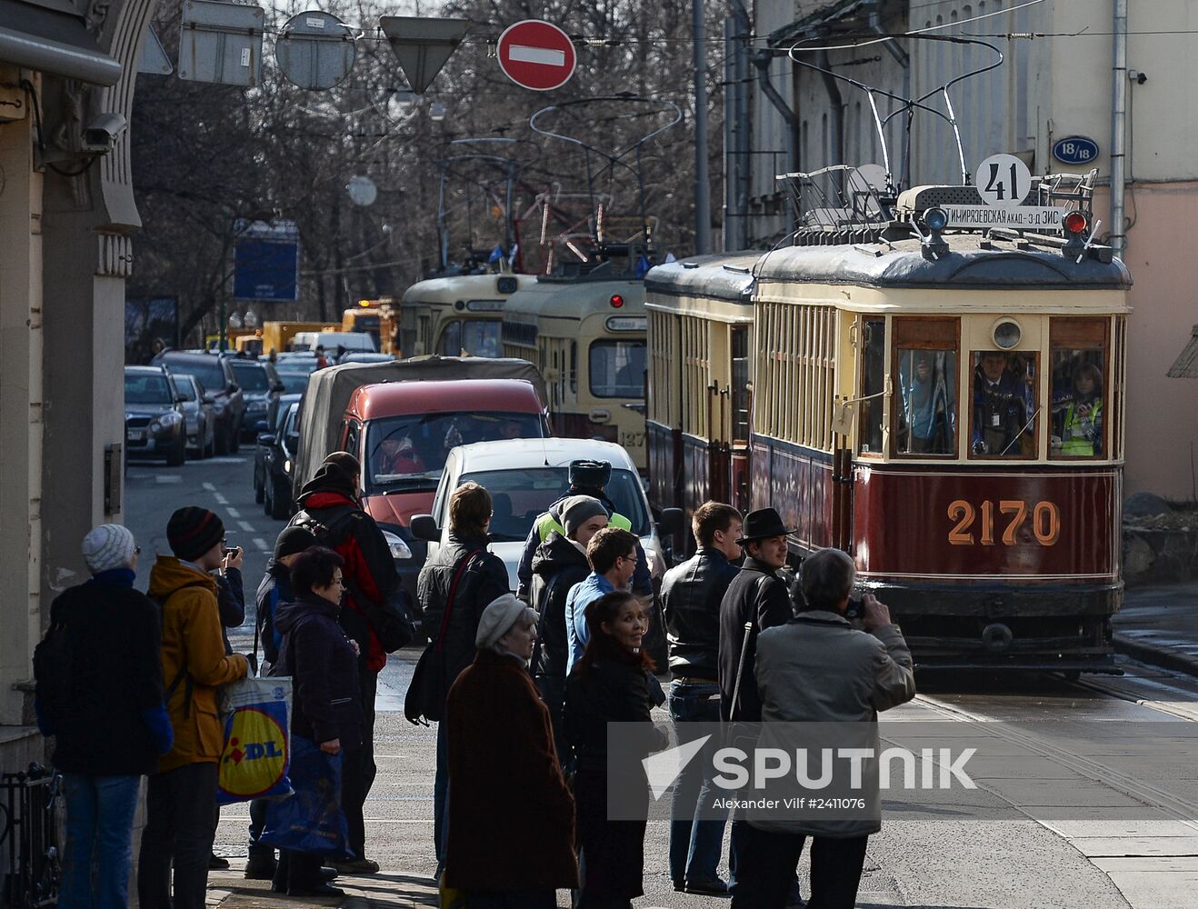 Tram parade on 115th anniversary of Moscow tram