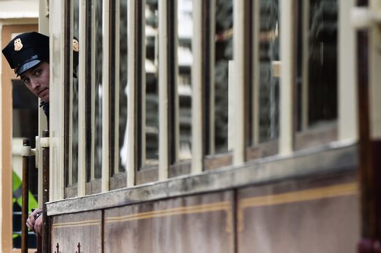 Tram parade on 115th anniversary of Moscow tram