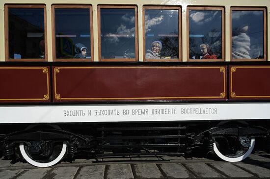 Tram parade on 115th anniversary of Moscow tram