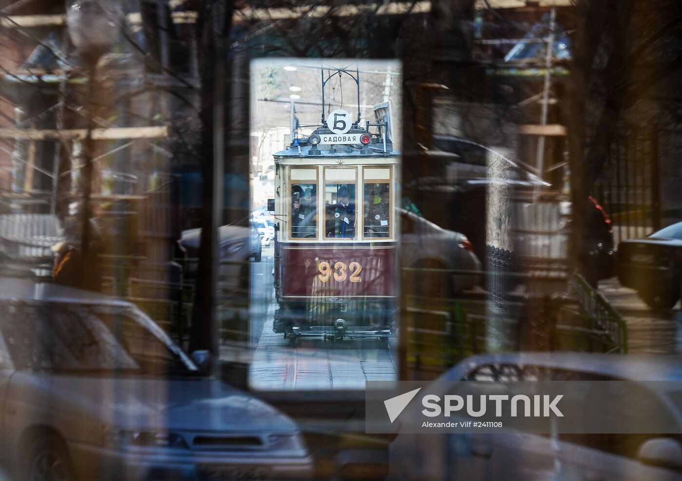 Tram parade on 115th anniversary of Moscow tram