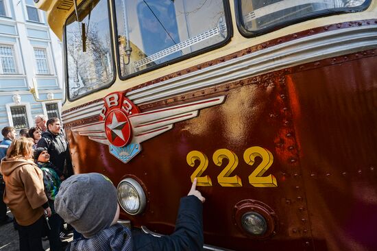 Tram parade on 115th anniversary of Moscow tram