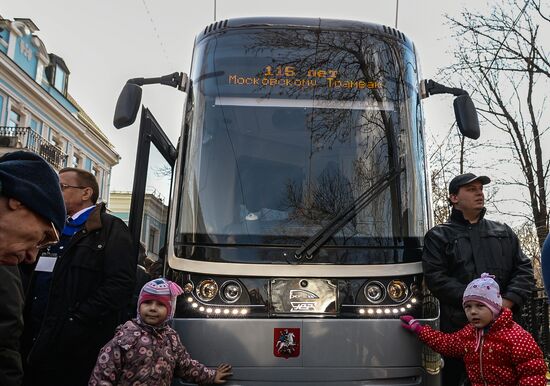 Tram parade on 115th anniversary of Moscow tram