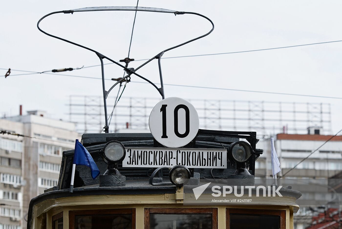 Tram parade on 115th anniversary of Moscow tram