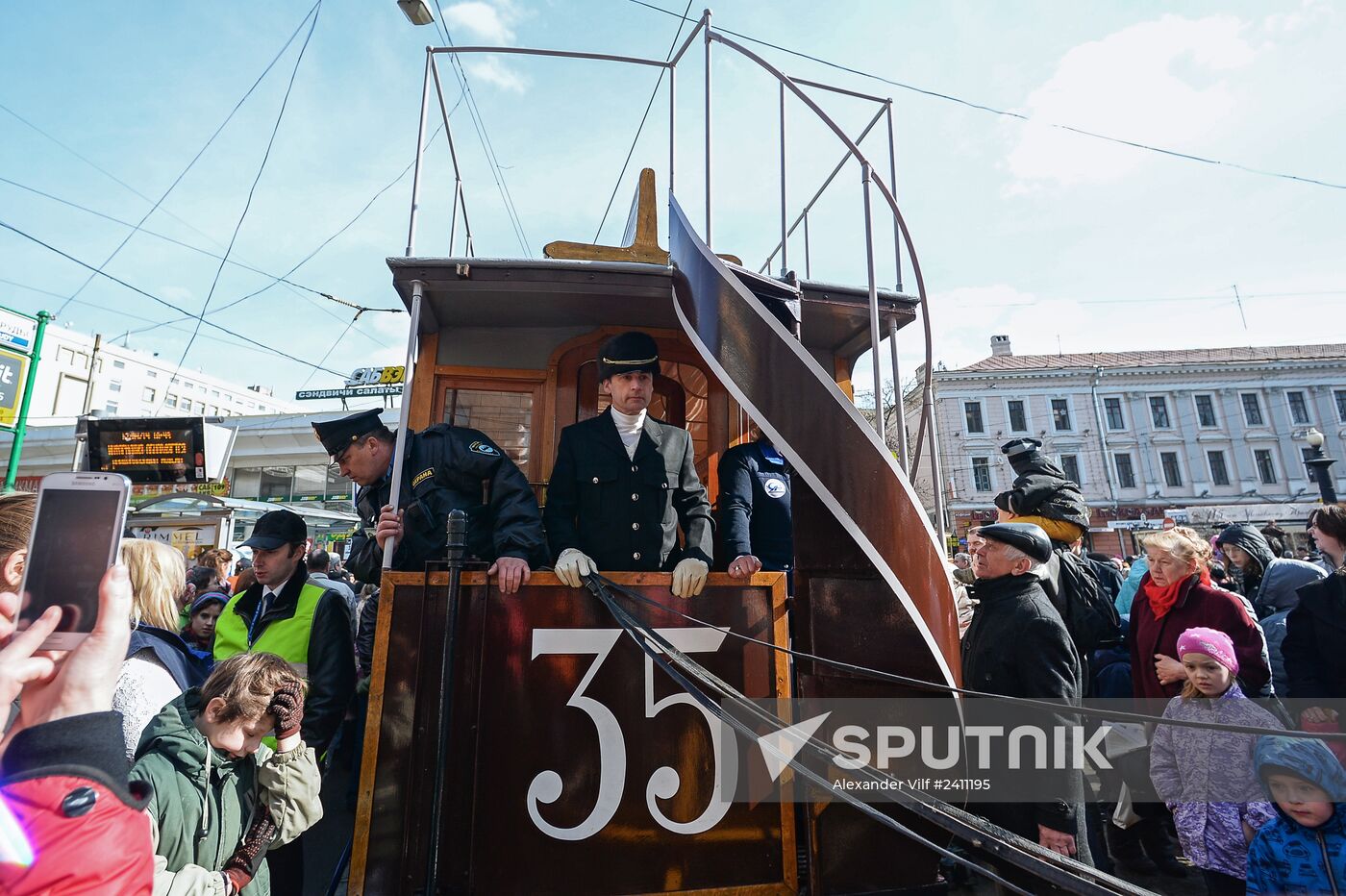 Tram parade on 115th anniversary of Moscow tram