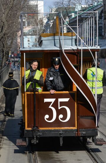Tram parade on 115th anniversary of Moscow tram