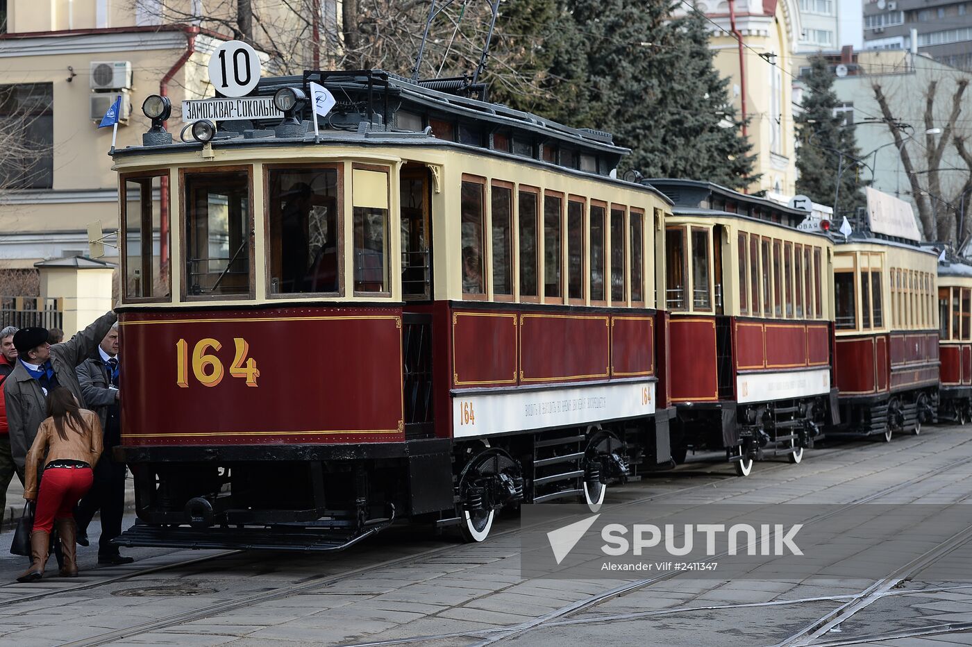 Tram parade on 115th anniversary of Moscow tram
