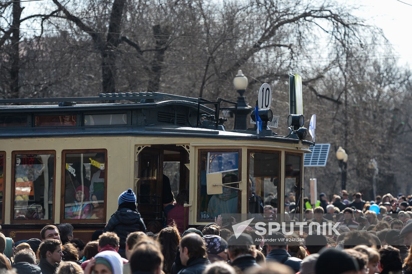 Tram parade on 115th anniversary of Moscow tram