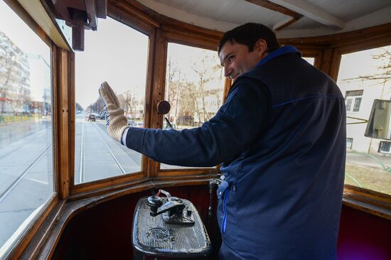 Tram parade on 115th anniversary of Moscow tram