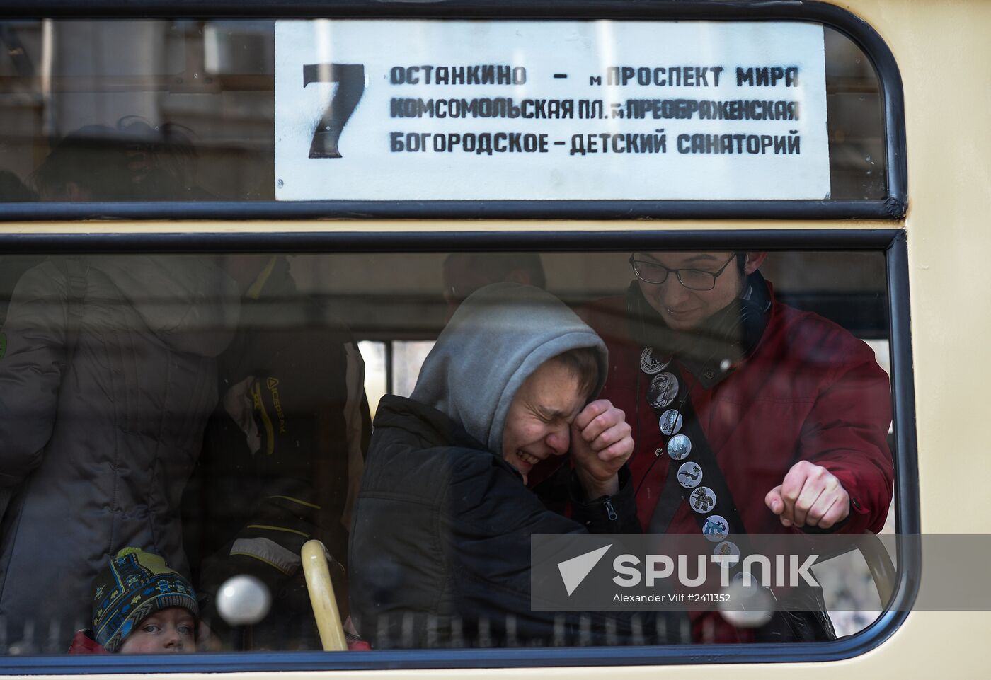 Tram parade on 115th anniversary of Moscow tram