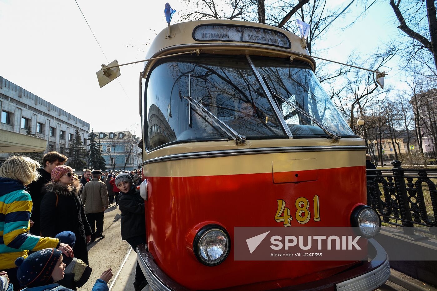 Tram parade on 115th anniversary of Moscow tram