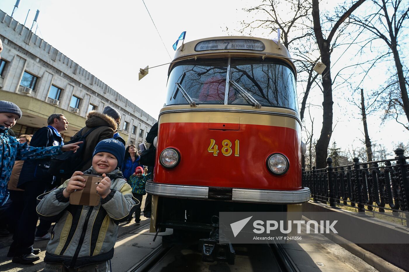 Tram parade on 115th anniversary of Moscow tram