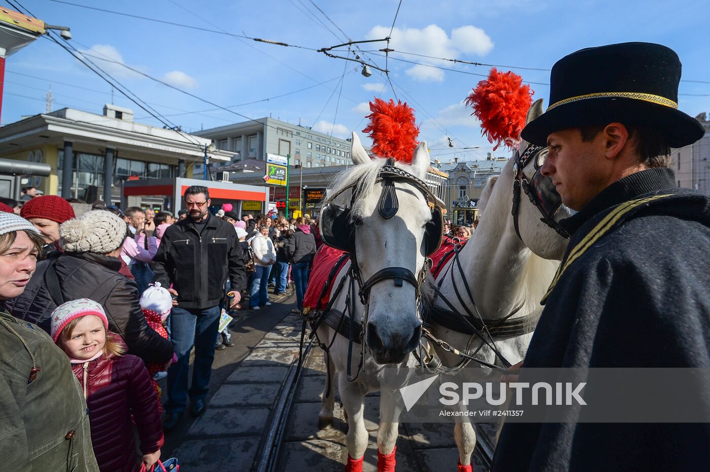 Tram parade on 115th anniversary of Moscow tram