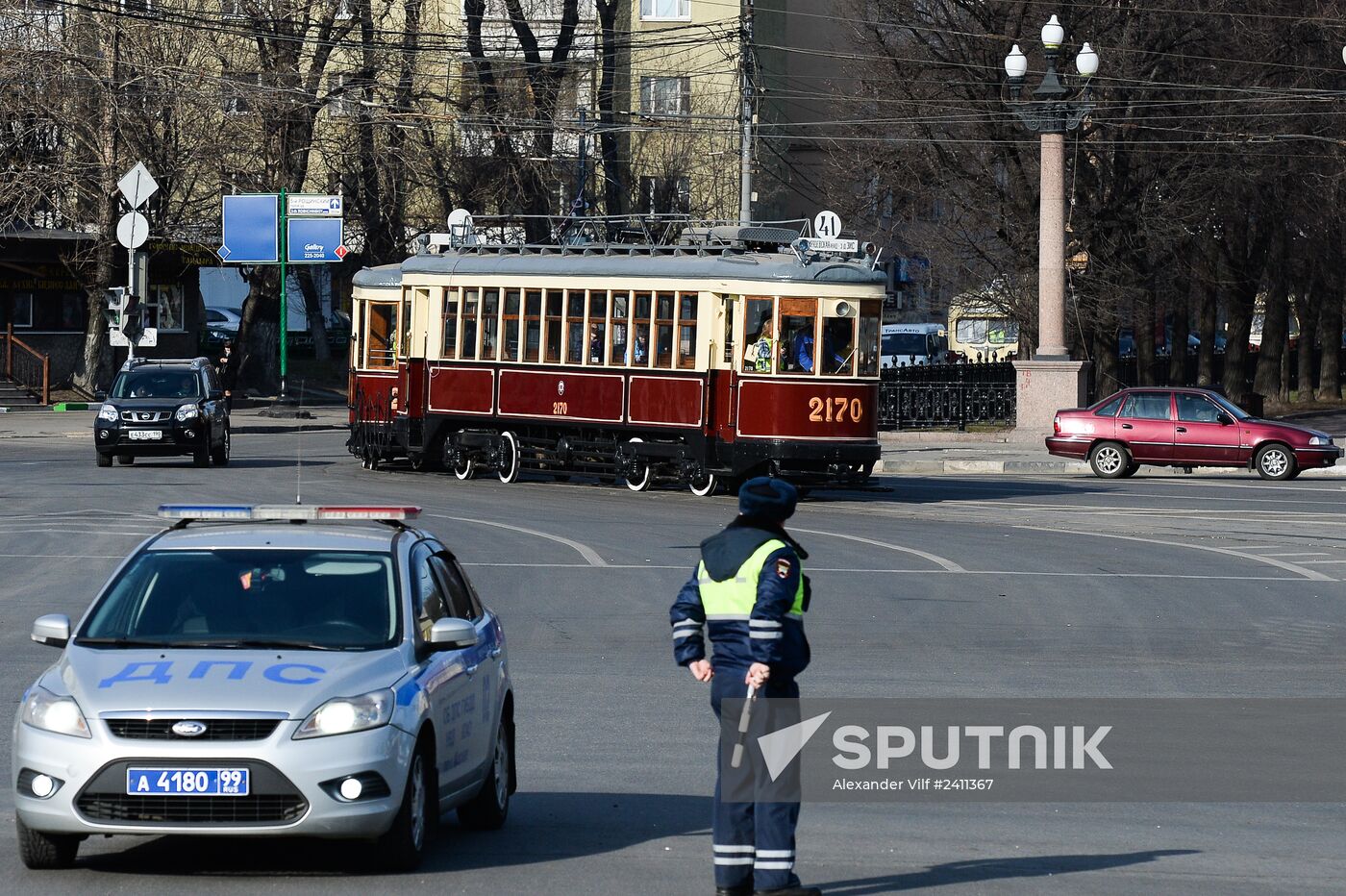 Tram parade on 115th anniversary of Moscow tram