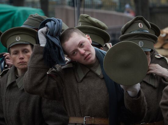 Shooting of Battalion of Death movie in St. Petersburg