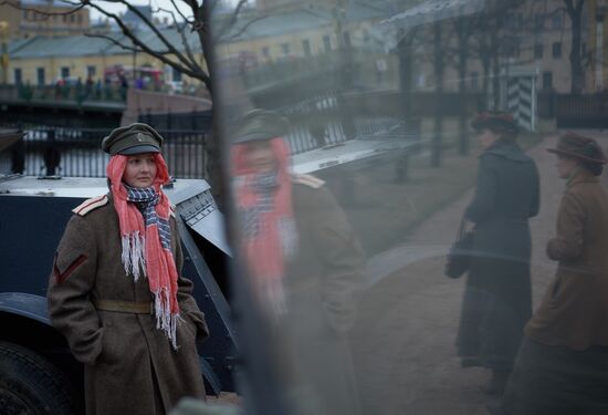 Shooting of Battalion of Death movie in St. Petersburg