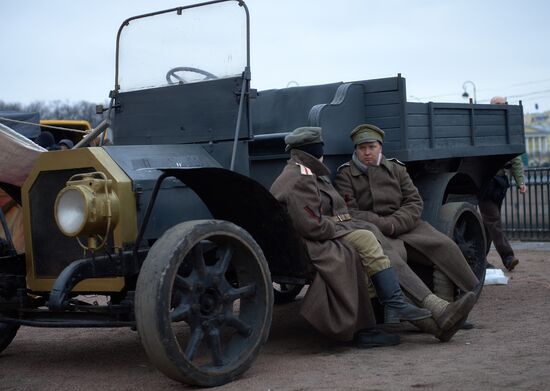 Shooting of Battalion of Death movie in St. Petersburg