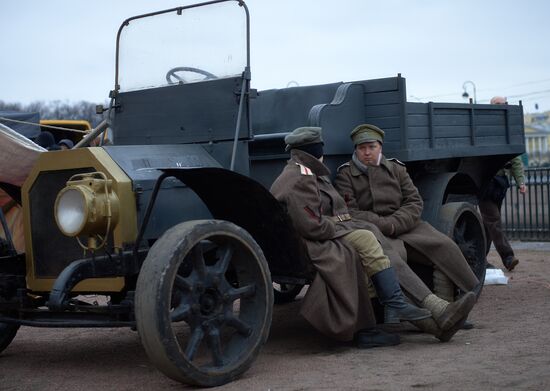 Shooting of Battalion of Death movie in St. Petersburg