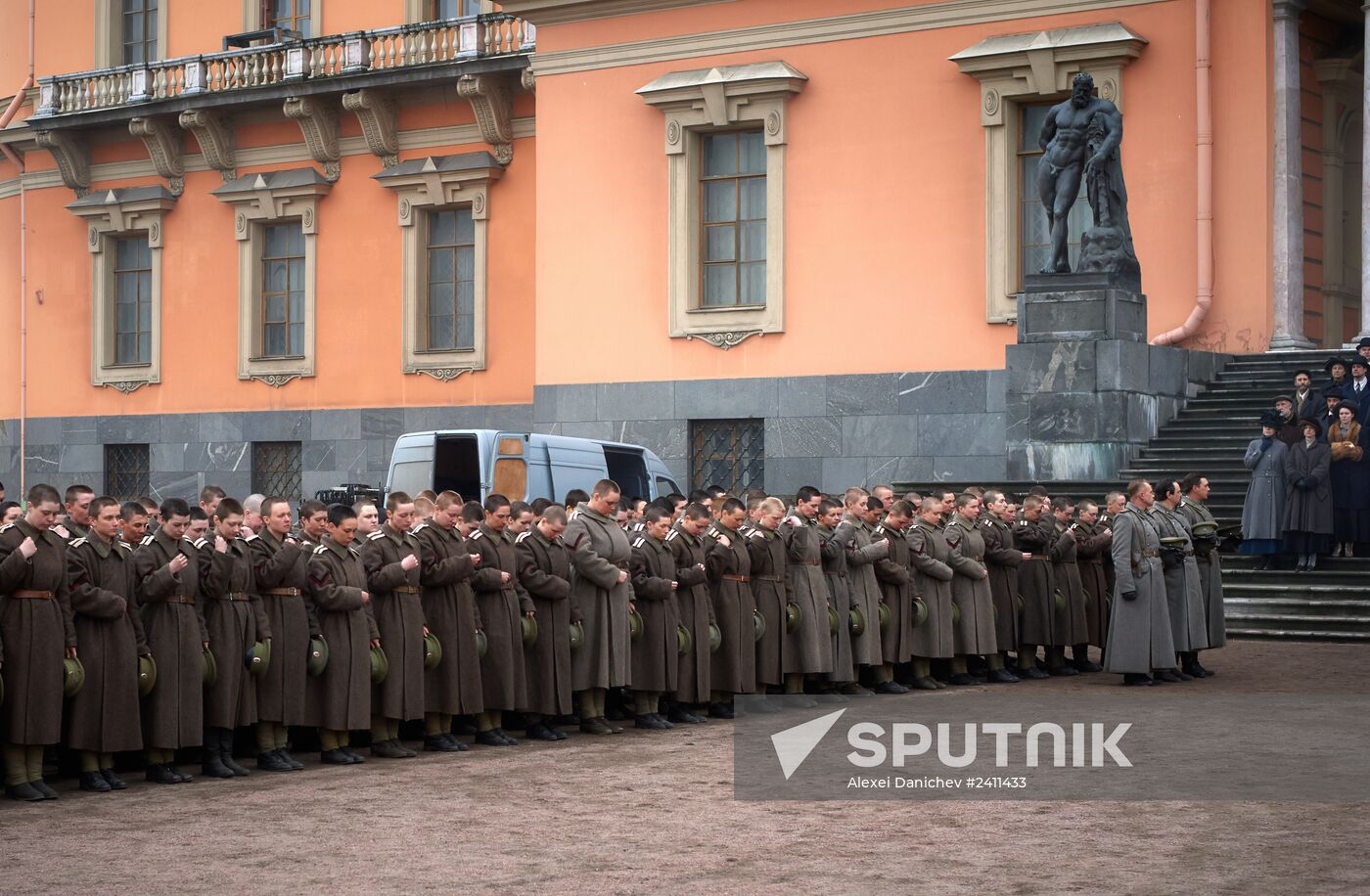 Shooting of Battalion of Death movie in St. Petersburg
