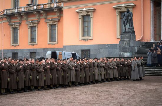 Shooting of Battalion of Death movie in St. Petersburg