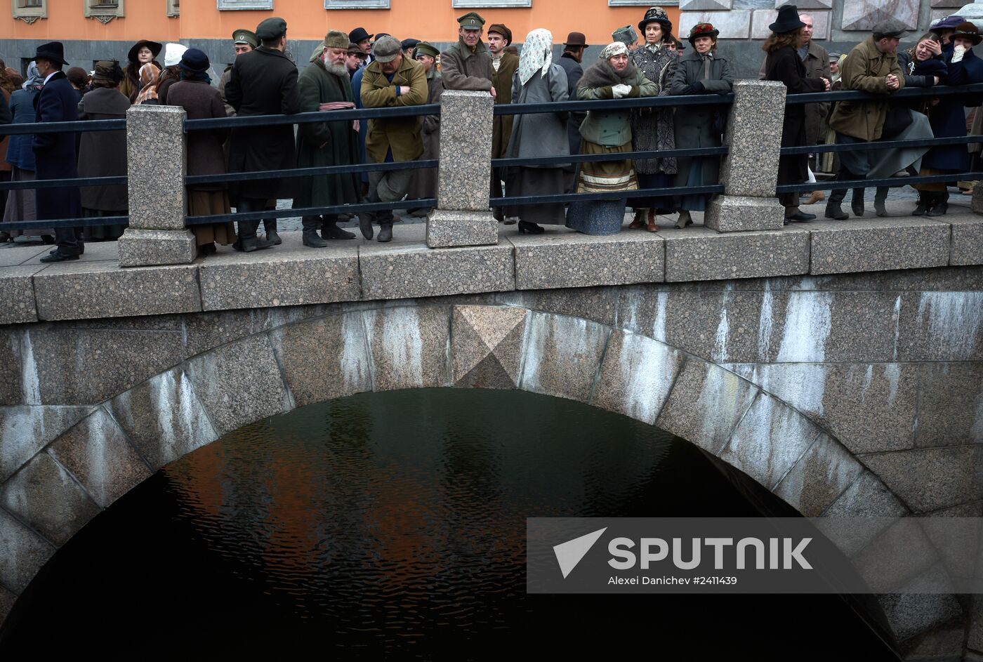Shooting of Battalion of Death movie in St. Petersburg