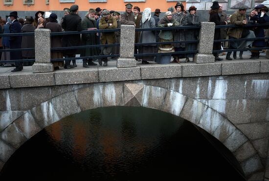 Shooting of Battalion of Death movie in St. Petersburg