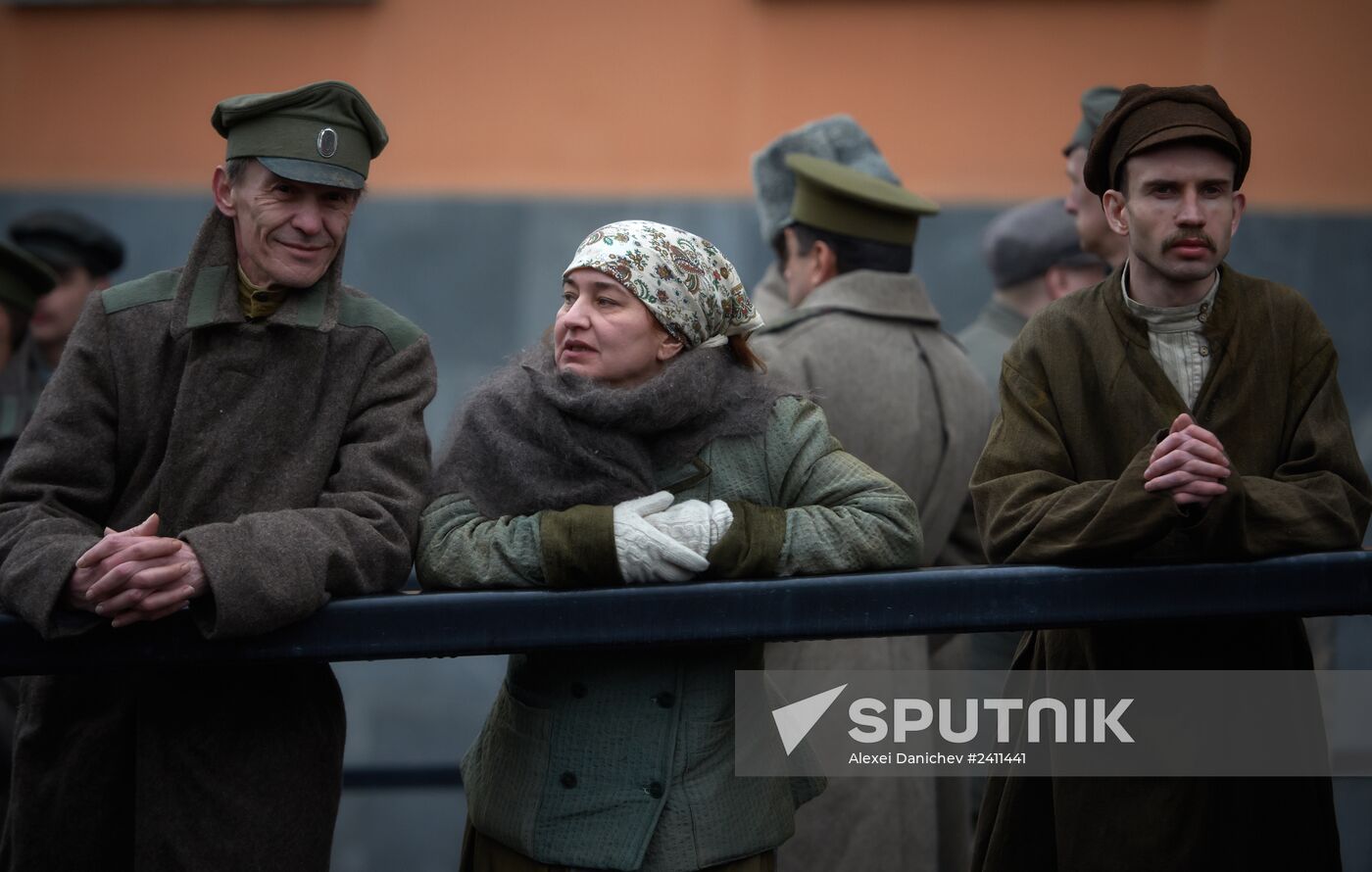 Shooting of Battalion of Death movie in St. Petersburg