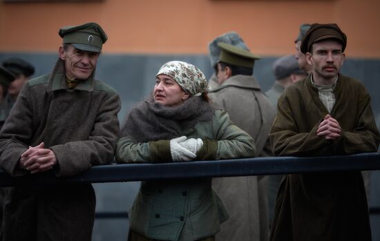 Shooting of Battalion of Death movie in St. Petersburg