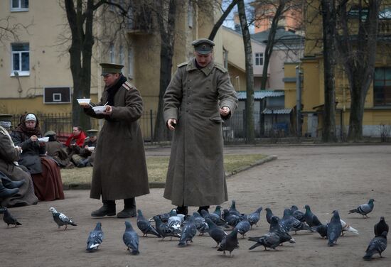 Shooting of Battalion of Death movie in St. Petersburg