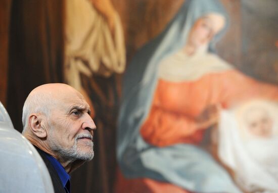 Patriarchal service on eve of Jesus' entry into Jerusalem