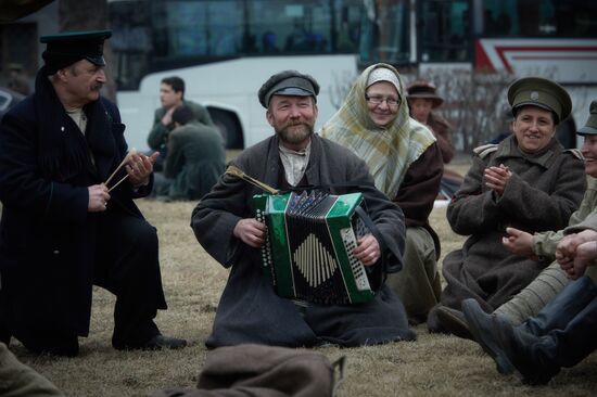 Shooting of Battalion of Death movie in St. Petersburg