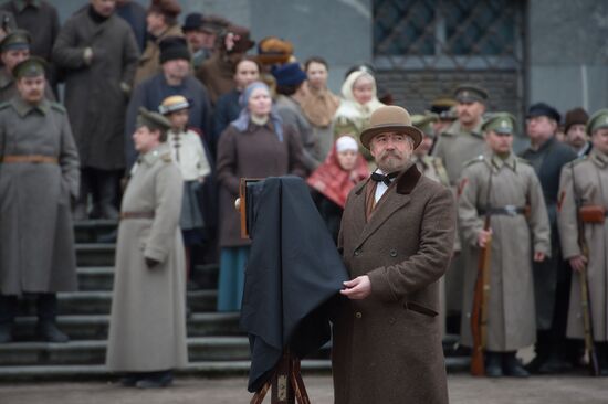 Shooting of Battalion of Death movie in St. Petersburg