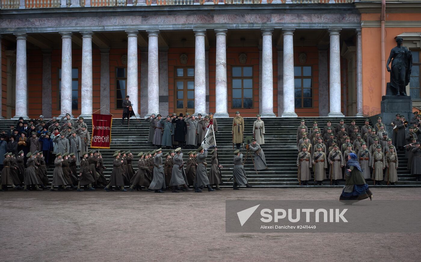 Shooting of Battalion of Death movie in St. Petersburg
