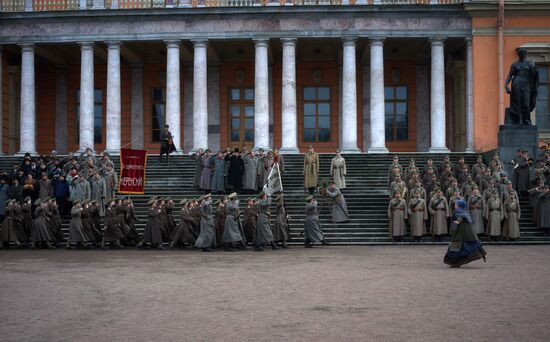 Shooting of Battalion of Death movie in St. Petersburg
