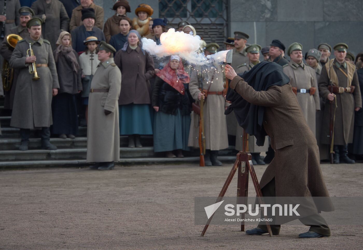 Shooting of Battalion of Death movie in St. Petersburg