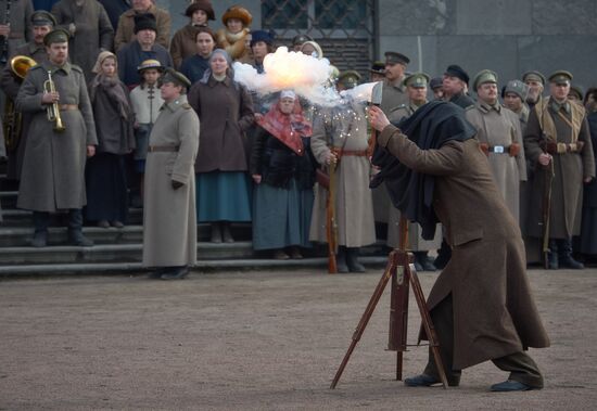 Shooting of Battalion of Death movie in St. Petersburg