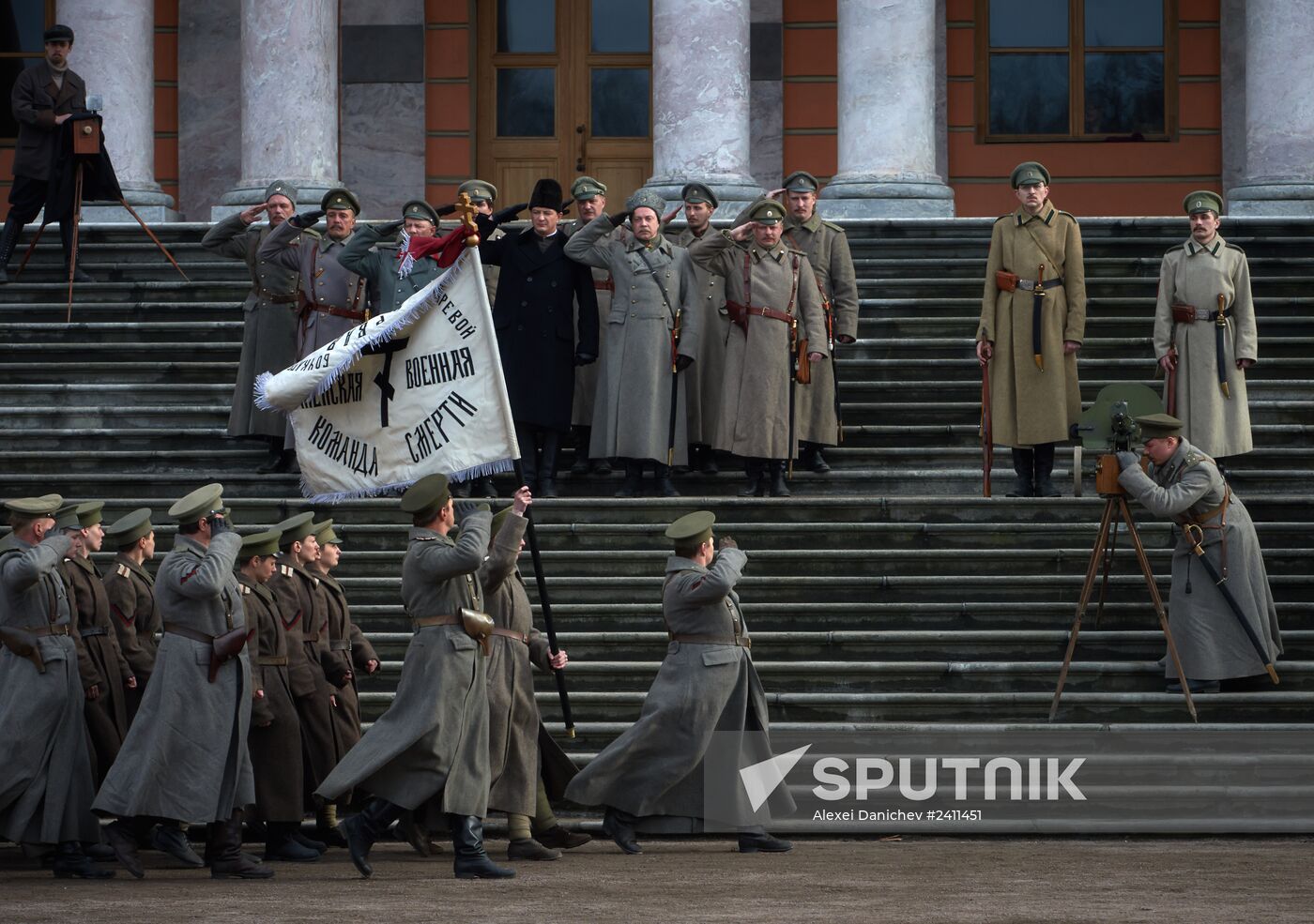 Shooting of Battalion of Death movie in St. Petersburg