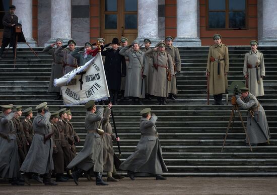 Shooting of Battalion of Death movie in St. Petersburg